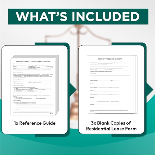 Zastic Comprehensive Residential Lease Agreement Forms: Includes 3 Blank Rental Forms & Reference Guide - Residential Rental Lease Agreements Forms for Rental Property Owners - Image 2