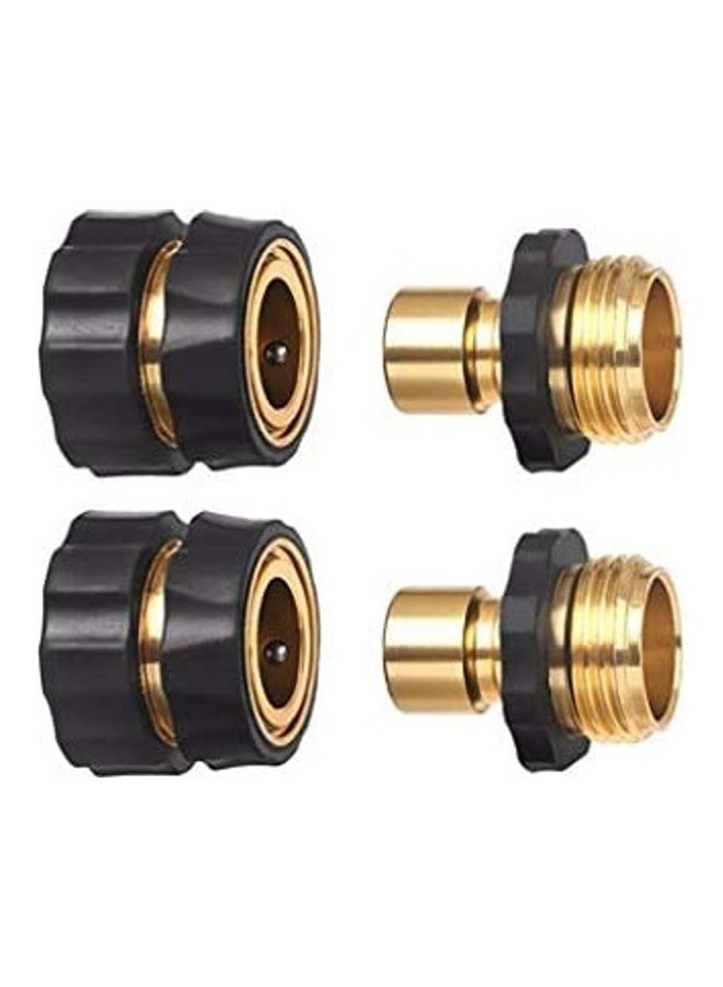 Y&D 3/4 Inch Garden Hose Fitting Quick Connector Male and Female Set, 2 Set 