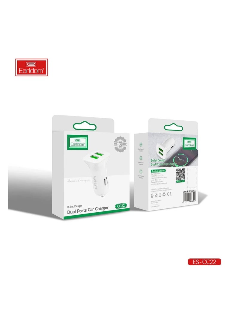 Earldom Earldom CC22 Dual Ports Car Charger – Compact High-Speed USB Adapter for All Vehicles - Image 3