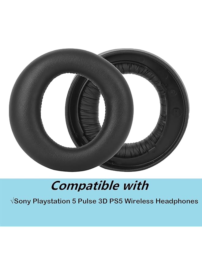 إيروريكس وسائد أذن بديلة من الجلد البروتيني مناسبة لسماعات Sony Ps5 Pulse 3D Pro M وسائد أذن مع عزل الضوضاء من الرغوة لجهاز Ps5 باللون الأسود - Image 4