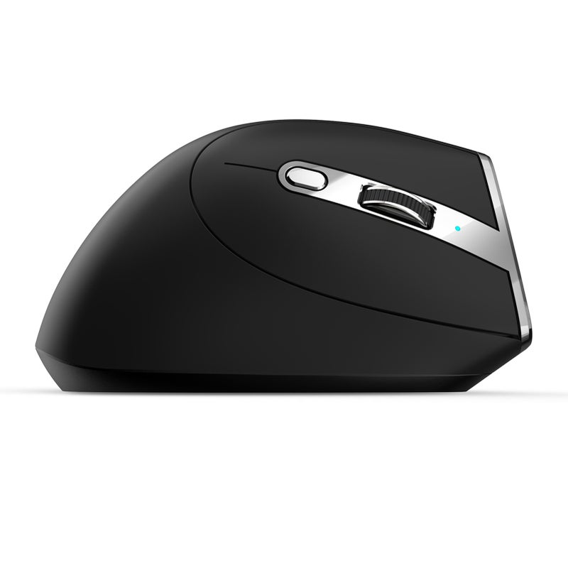 ZELOTES F-36 لاسلكي عمودي 2.4G بلوتوث بإضاءة ملونة كاملة 8 مفاتيح للبرمجة خمسة مستويات DPI ألعاب بطارية ليثيوم 730mAh مدمس أسود - Image 4