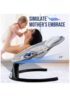 Piccasio Electric Baby Swing Cradle for Infants with 5 Swing Speeds, Soothing Vibrations, Music, Mosquito Net, Safety Belt, and Removable Toys, Baby Rocker for Newborns  - Image 5
