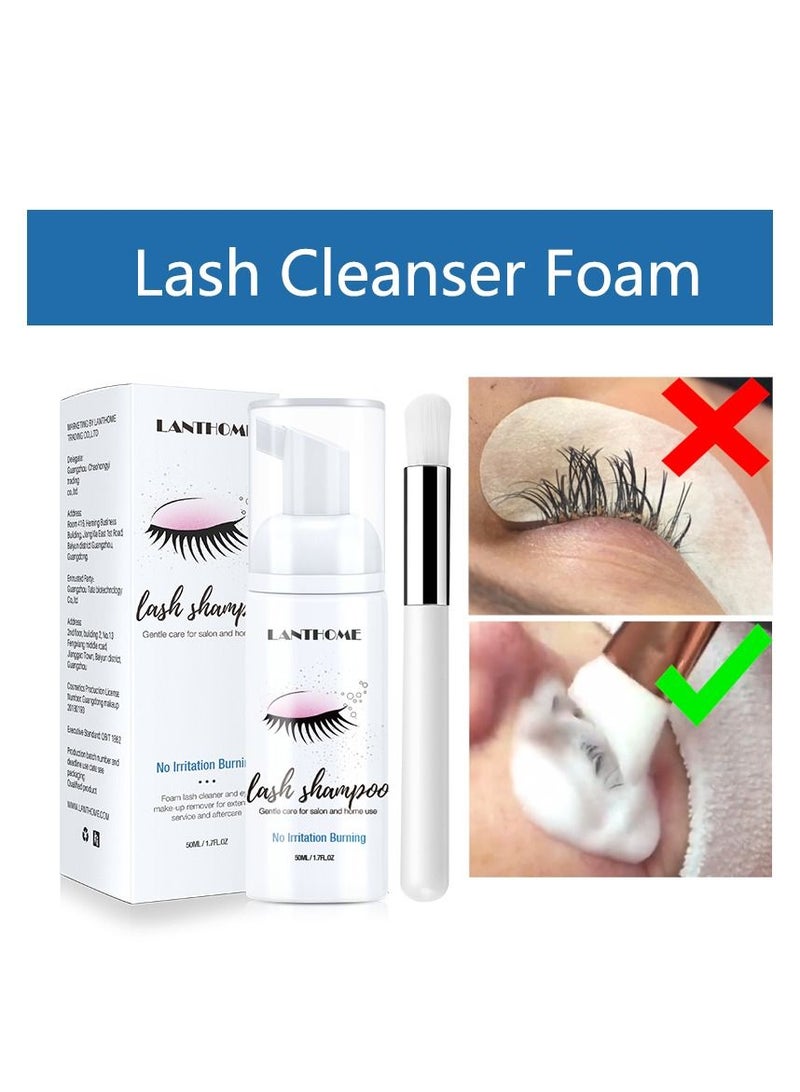 Lanthome Eyelash Shampoo Promotes Healthy Lash Growth and Longlasting 50ml - Image 4