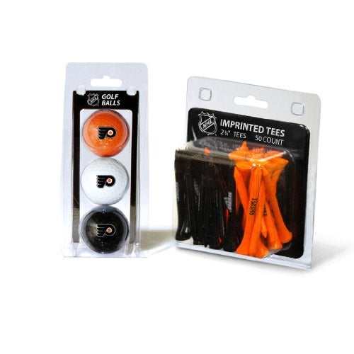 Team Golf NHL Philadelphia Flyers 3 Golf Balls And 50 Golf Tees Logo Imprinted Golf Balls (3 Count) & 2-3/4" Regulation Golf Tees (50 Count), Multi Colored - Image 3