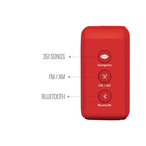 Carvaan Saregama Carvaan Mini 2.0 Tamil- Music Player with Bluetooth/FM/AM/AUX (Sunset Red) - Image 3