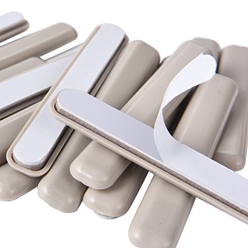 Ezprotekt 16 Pack Self-Stick Furniture Movers Sliders Strip for Carpet, 1/2 x 4 inch Rectangular Furniture Moving Pads, Self Adhesive Strip Sliders Gliders for Chair Table Desk Sofa Couch (Beige) - Image 3