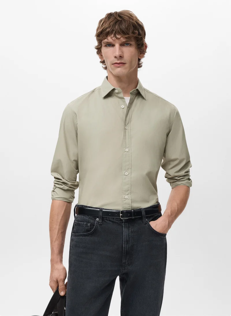 Regular-fit 100% cotton shirt