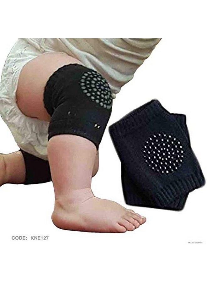 Seaspirit - Baby Knee Pads For Crawling Antislip Padded Stretchable Elastic Cotton Soft Breathable Comfortable Knee Cap Elbow Safety Protector (Set Of 2 Pairs)(Multi Color) - Image 1