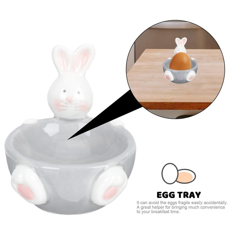 Ceramic Egg Cup Holder for Soft Boiled Eggs Elegant Porcelain Stand - Image 4