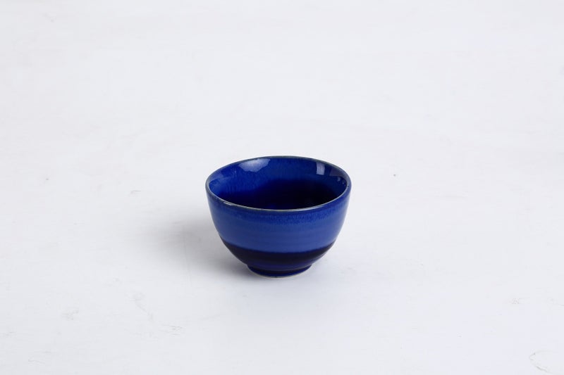 Caffeine Ceramic Handmade Blue Studio Dessert Bowl (Set of 6, 150 ml) - Image 4