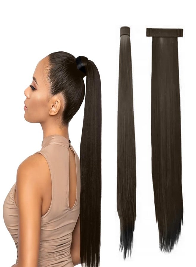 VIVIAN (Pack of 1) Wig Natural looking Scale 24 inches Ponytail Hair Extension Full Head Long Hair Natural Color for Women, Brown - Image 1
