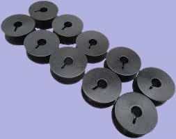 24pcs Plastic Bobbin Empty Spools Black Thread Wire Spools Bobbins Small Plastic Spools Empty Wire Spools Plastic Bobbins for Embroidery Brother Sewing Cord Thread Wire Rope Chain