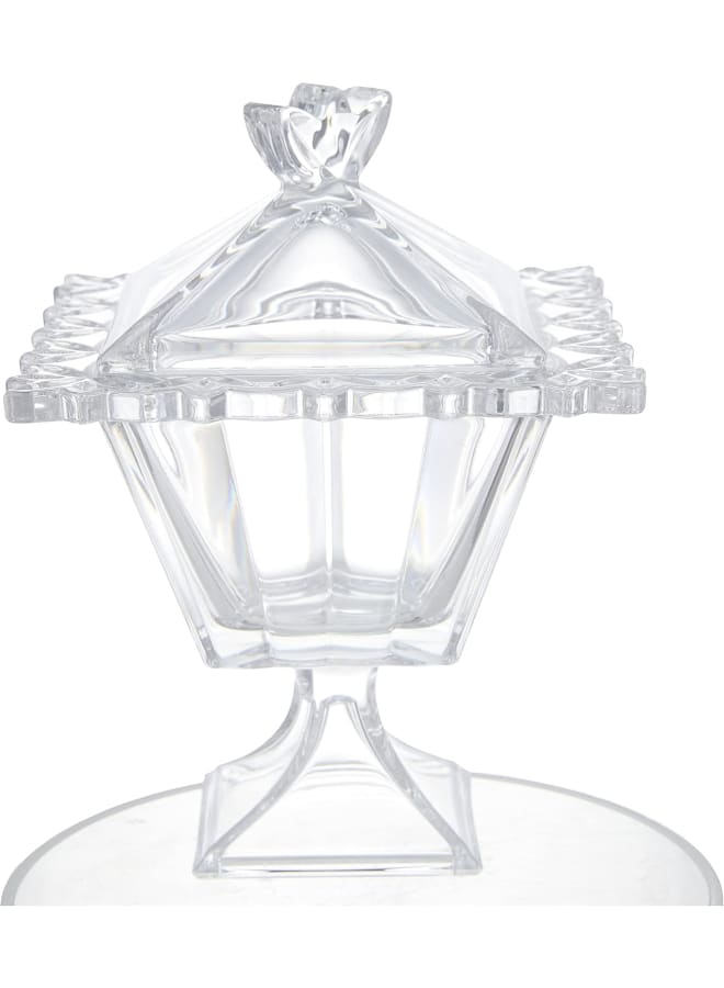 BOHEMIA Bohimia Candy Box On Stand Pierced 13 Cm - Crystal - Image 1