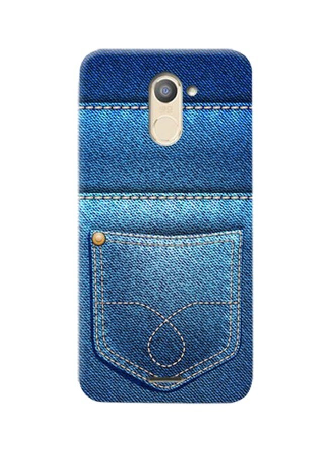 AMC DESIGN Thermoplastic Polyurethane Jeans Pattern Case Cover For Infinix Hot 4 Pro X556 Blue