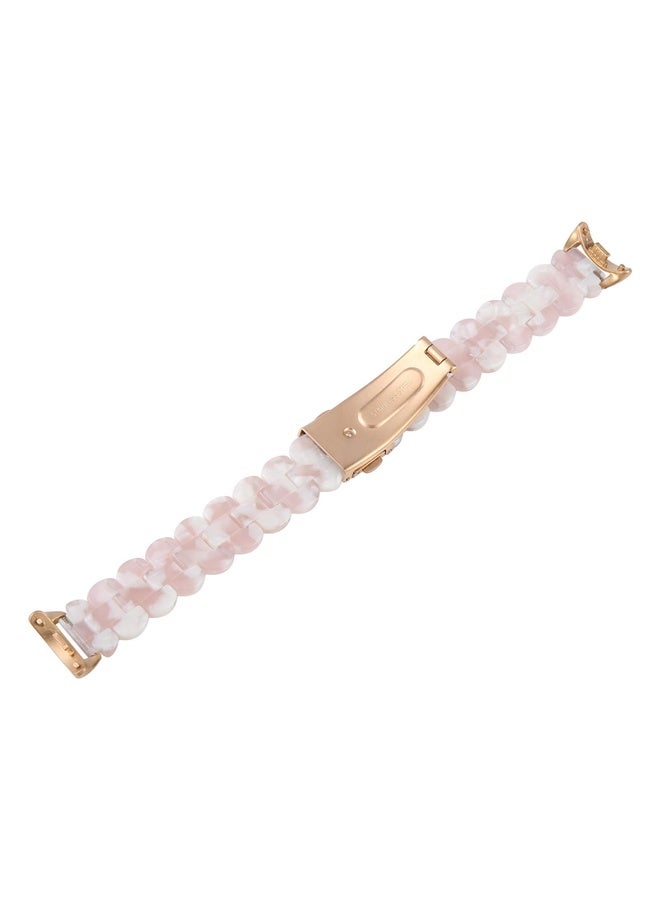 BURAQ For Xiaomi Smart Band 9 / 8 Oval Resin Watch Band(Pink Flower) - Image 4
