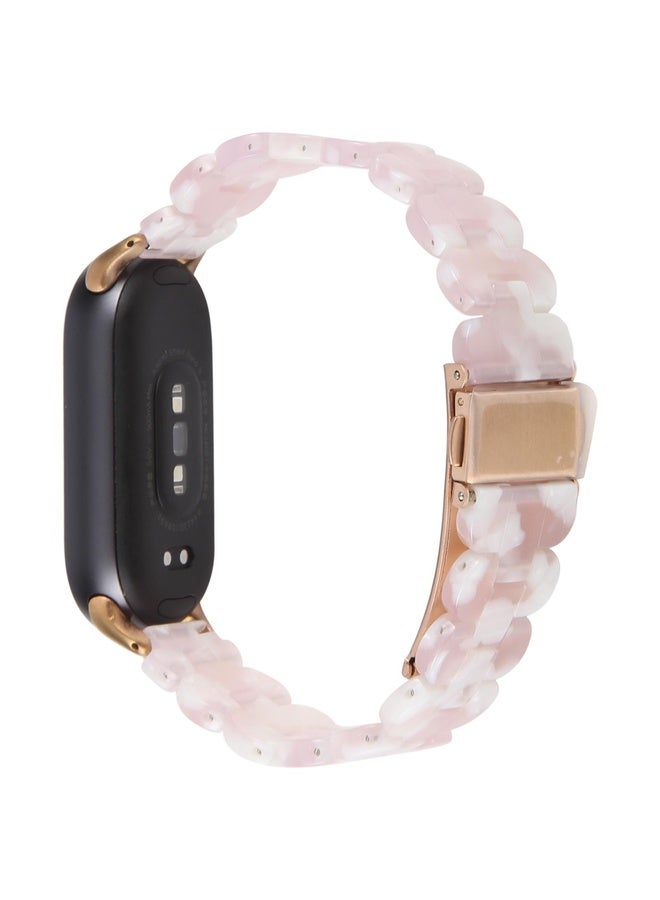 BURAQ For Xiaomi Smart Band 9 / 8 Oval Resin Watch Band(Pink Flower) - Image 2