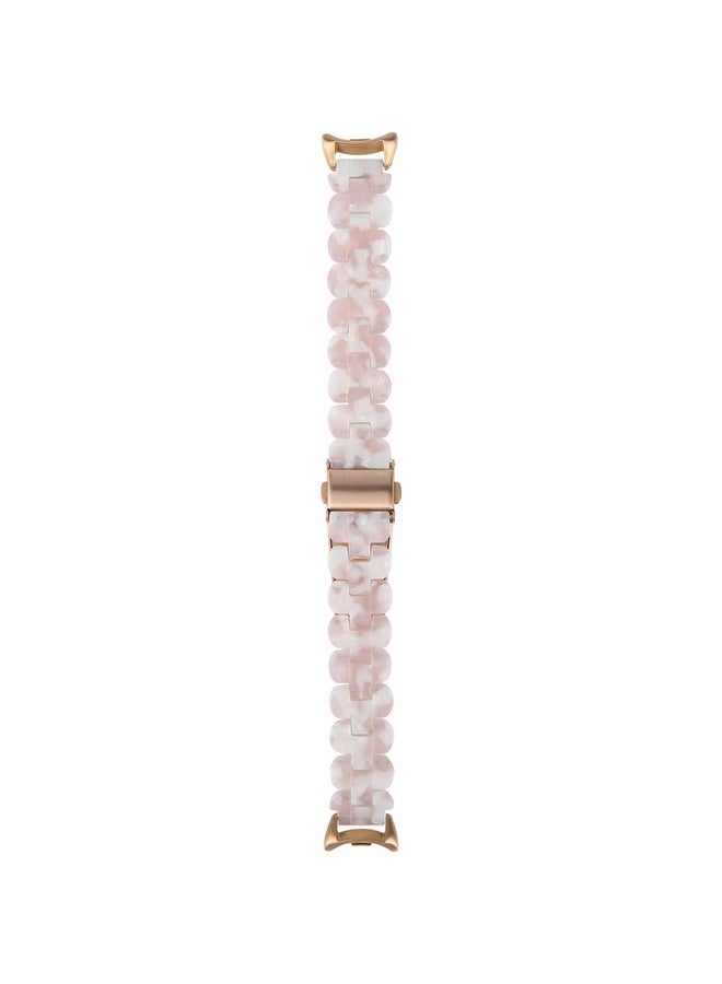 BURAQ For Xiaomi Smart Band 9 / 8 Oval Resin Watch Band(Pink Flower) - Image 3