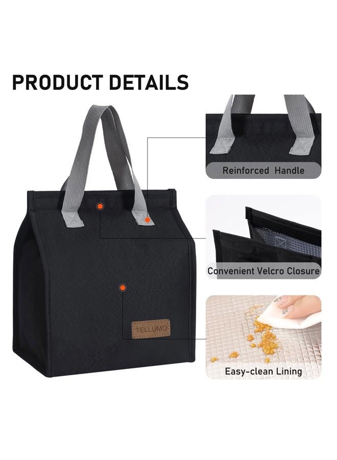TELLUMO Lunch bag, Insulated Lunch Bag for Women Men Large Lunch Box Container Reusable Leakproof Tote for Office, Work, School, Beach or Travel (Dark) - Image 5