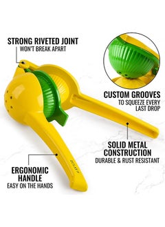 Arabest Metal 2 in 1 Lemon Lime Squeezer, Hand Juicer Lemon Squeezer, Max Extraction Manual Citrus Juicer  - Image 5