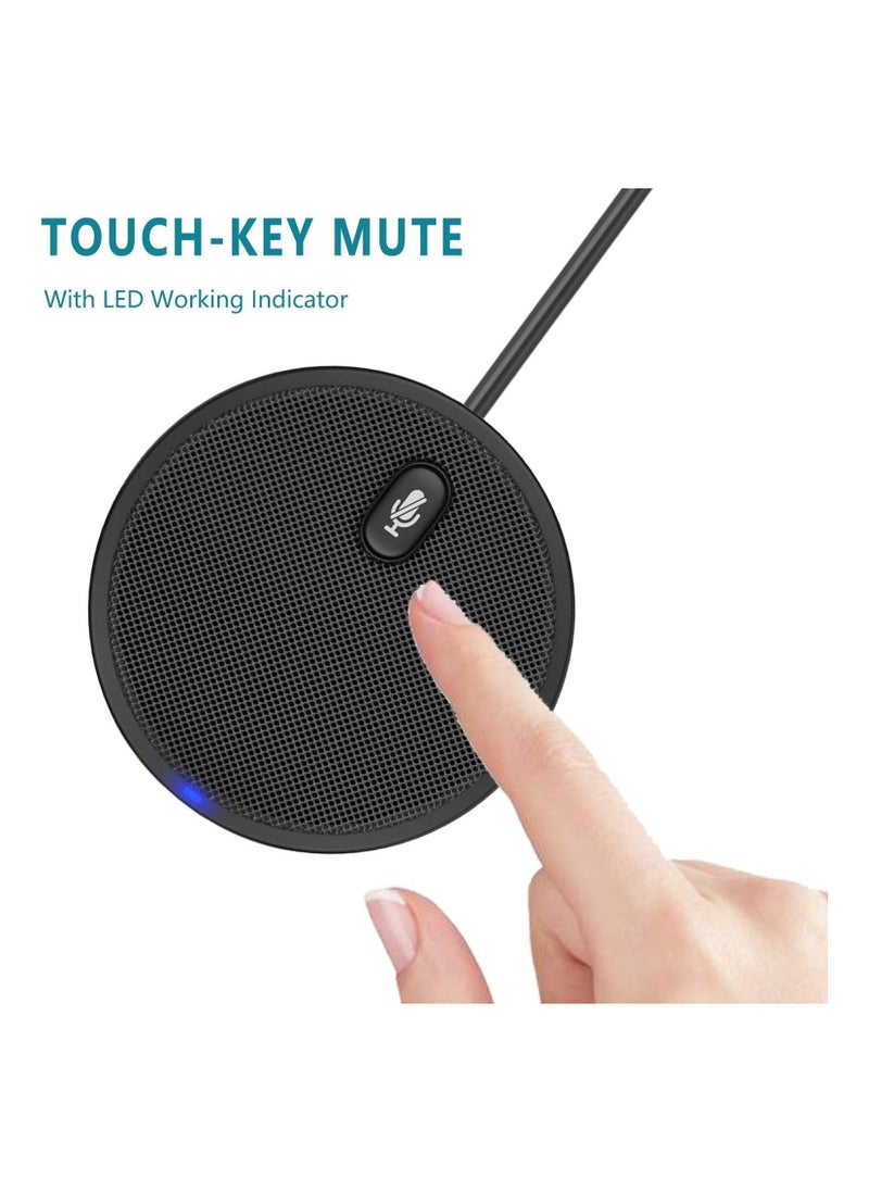 SYOSI - USB Conference Microphone for Computer, 360° Omnidirectional Condenser Mic with Mute Key, Great for Video Conference, Gaming, Chatting, Skype, Plug & Play, Windows macOS, Ideal for Gift - Image 1