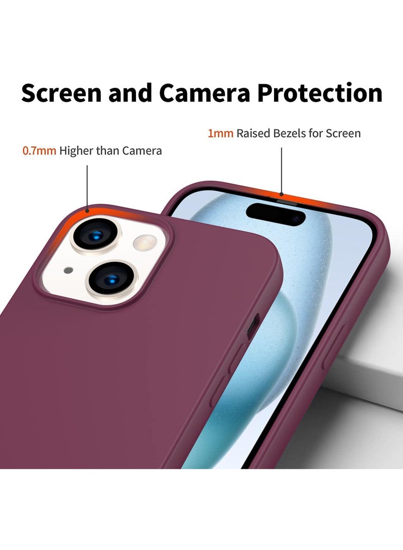 ACLIX Premium Liquid Silicone Case for iPhone 15 Slim Fit, Soft Touch with Microfiber Lining & Enhanced Camera Protection - Durable & Anti-Fingerprint | Deep Red - Image 3