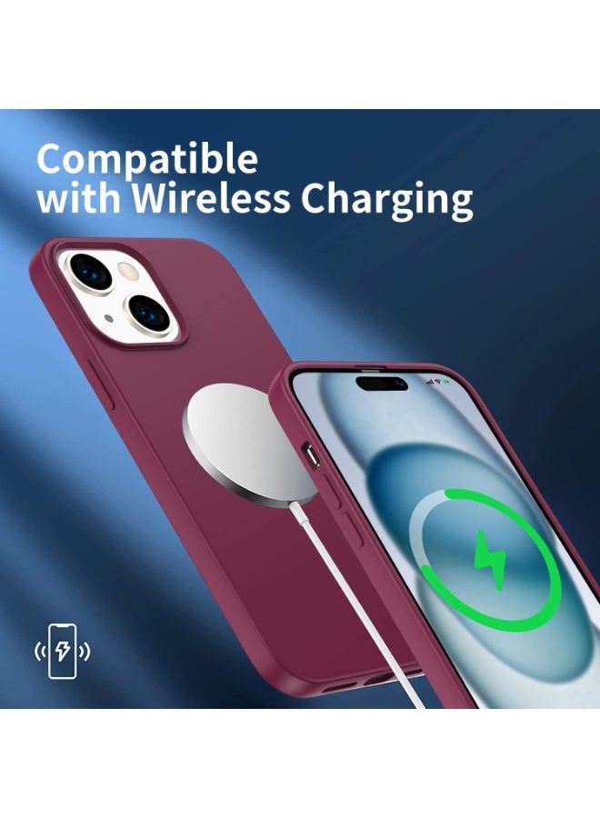 ACLIX Premium Liquid Silicone Case for iPhone 15 Slim Fit, Soft Touch with Microfiber Lining & Enhanced Camera Protection - Durable & Anti-Fingerprint | Deep Red - Image 4