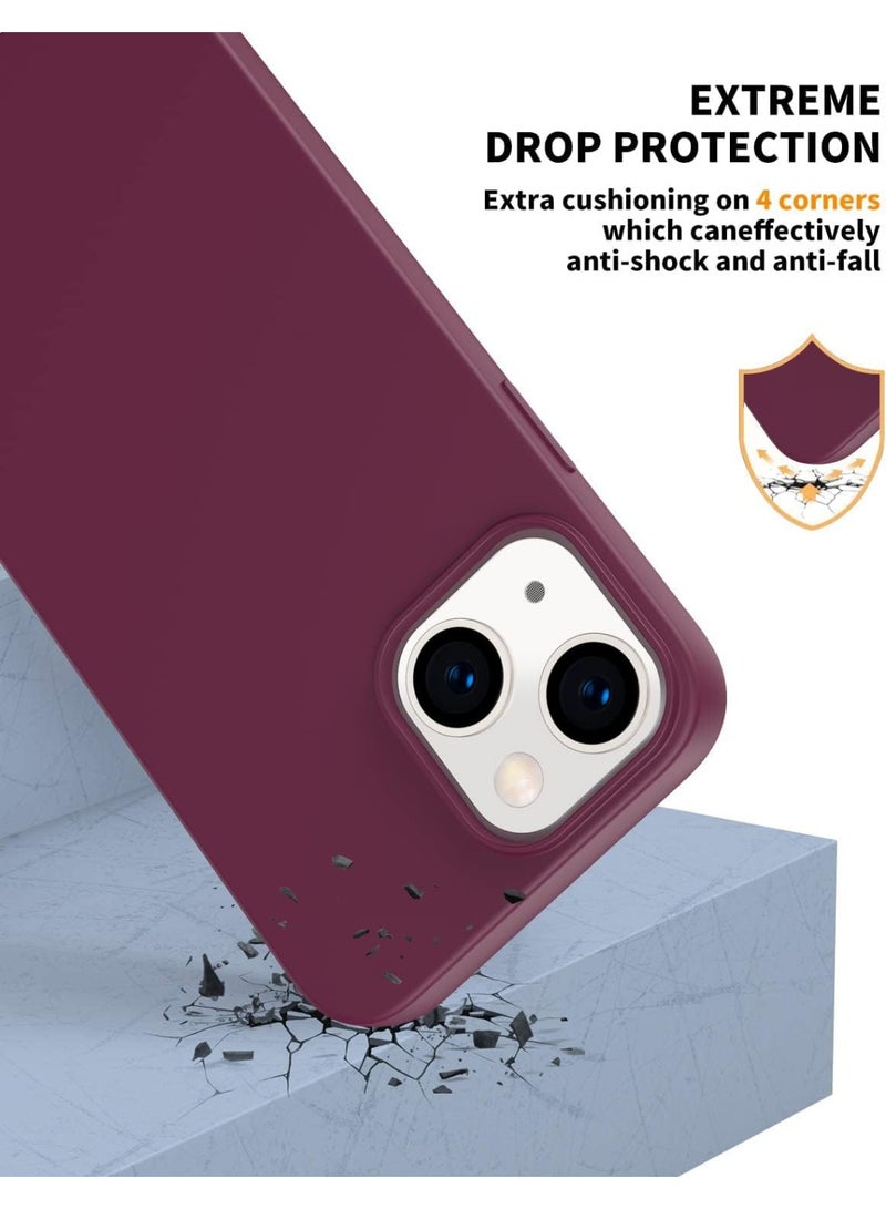 ACLIX Premium Liquid Silicone Case for iPhone 15 Slim Fit, Soft Touch with Microfiber Lining & Enhanced Camera Protection - Durable & Anti-Fingerprint | Deep Red - Image 5