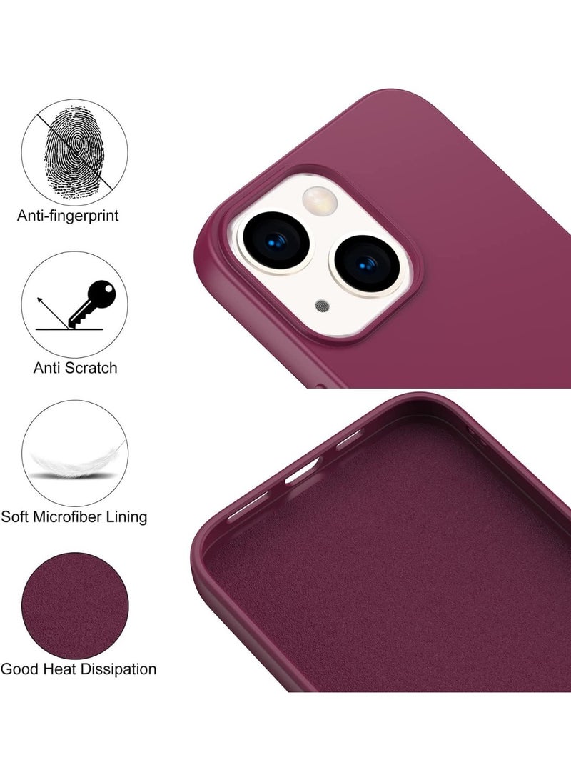 ACLIX Premium Liquid Silicone Case for iPhone 15 Slim Fit, Soft Touch with Microfiber Lining & Enhanced Camera Protection - Durable & Anti-Fingerprint | Deep Red - Image 2