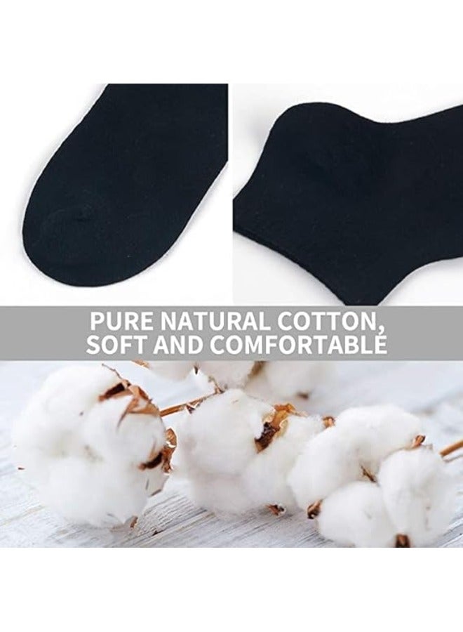 6 Pairs Women's Short Ankle Athletic Socks Cotton Spandex Sport Sock for Ladies free size EU 36 to 42 (BLACK 6 Pairs,6) - Image 2