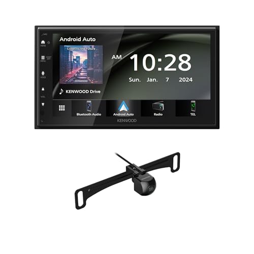 KENWOOD DMX4710S Digital Car Stereo 50W x 6Ch Apple CarPlay Android Auto Compatible BluetoothEnabled Head Unit with 68 LCD Display Plus KENWOOD CMOS240U Universal Backup Camera - Image 1