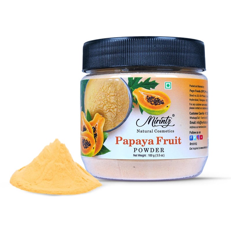 100% Natural Papaya Powder for Skincare | (3.5 Oz) Herbal Natural Fruit Powder for Cosmetics - Face & Skin | Dried Papaya Powder Mix for Papaya Cream | Fruit Fresh Powder for Glowing Skin