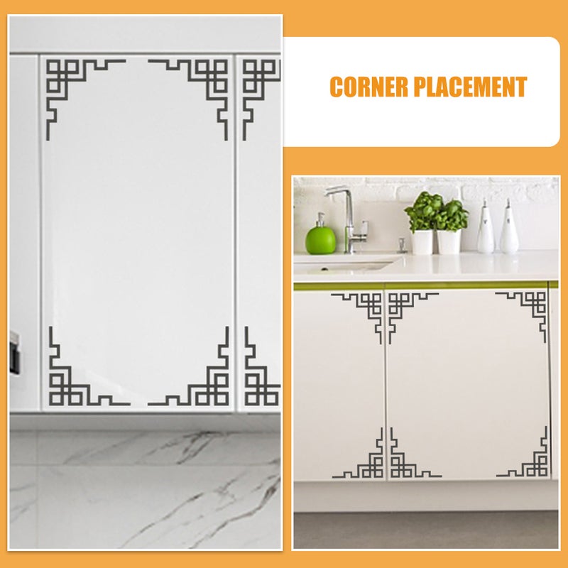 10pcs Mirror Wall Corner Stickers: Decorative Mirror Decals For Living Room Background Wall - Home Decor Accessories - Image 3