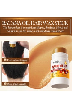 SADOER Hair Wax Sticks, Smooth Hair Spray Sticks, Natural Organic Batana Oil Hair Wax Sticks for Curly Hair and Edge Control, Hair Spray Sticks for Women Girls and Men, Non-Greasy, Strong Hold(30g)  - Image 2