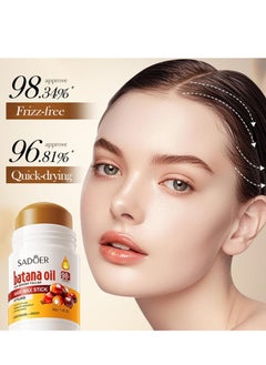 SADOER Hair Wax Sticks, Smooth Hair Spray Sticks, Natural Organic Batana Oil Hair Wax Sticks for Curly Hair and Edge Control, Hair Spray Sticks for Women Girls and Men, Non-Greasy, Strong Hold(30g)  - Image 4