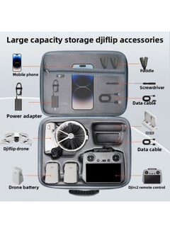 Generic CYNOVA For DJI Flip Drone Storage Bag Long Endurance Suit Carrying Bag Mobile Phone Shoulder Bag-Color:Flip Rc2 Screen Control Version  - Image 4