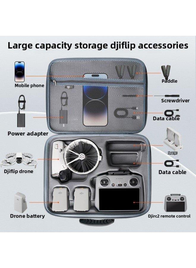 CYNOVA For DJI Flip Drone Storage Bag Long Endurance Suit Carrying Bag Mobile Phone Shoulder Bag-Color:Flip Rc2 Screen Control Version  - Image 4