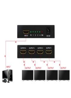 HDMI 1 in 4 out HDMI Video Splitter Full HD 1080P Screen Duplicate Monitor HDMI Switch for PC PS3/4 HDTV Projector  - Image 3