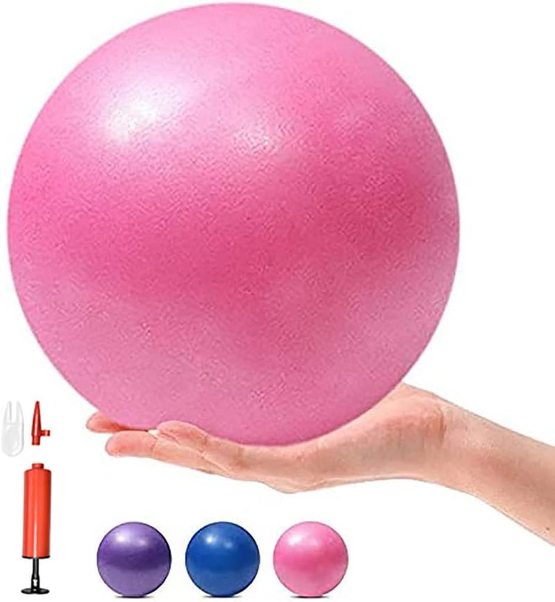 MOMPLUS 6 Inch Exercise Pilates Mini Yoga Balls Barre for Home Stability Squishy Training Physical Therapy Improves Balance with Pump - Image 1