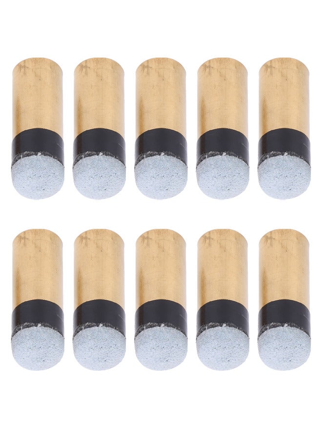 10pcs Billiards Snooker Pool Cue Pole Tip Replacement Parts Screwon Copper PU Leather(11MM ) - Image 3