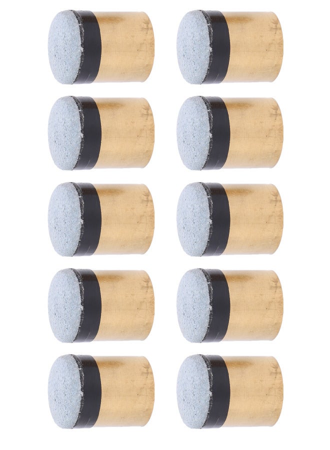10pcs Billiards Snooker Pool Cue Pole Tip Replacement Parts Screwon Copper PU Leather(11MM ) - Image 4