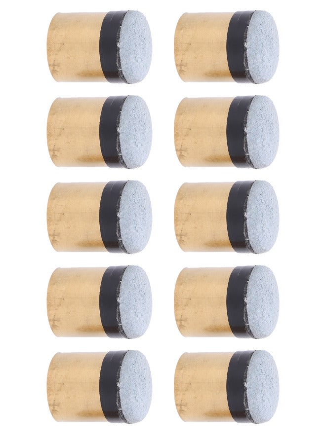 10pcs Billiards Snooker Pool Cue Pole Tip Replacement Parts Screwon Copper PU Leather(11MM ) - Image 2