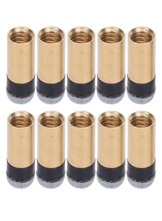 10pcs Billiards Snooker Pool Cue Pole Tip Replacement Parts Screwon Copper PU Leather(11MM ) - Image 5