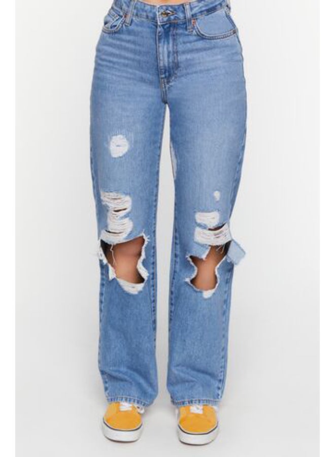 FOREVER 21 Recycled Cotton 90s-Fit Jeans  - Image 4