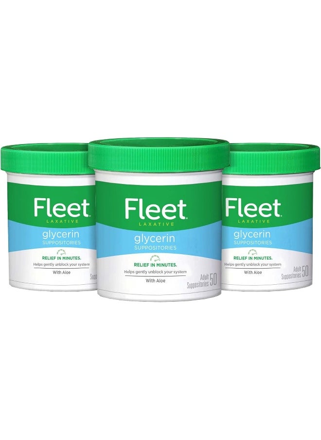 Fleet - Glycerin Suppositories - 50 Suppositories 50 Count (Pack Of 3) - Image 1