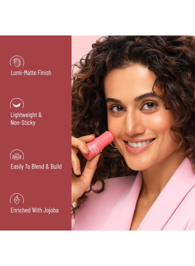 Swiss Beauty Cheek It Up Blush for Cheeks|Lumi-Matte Finish | Lightweight | Easily Blendable | With Jojoba Oil | Shade - High on Pink, 8g - Image 3