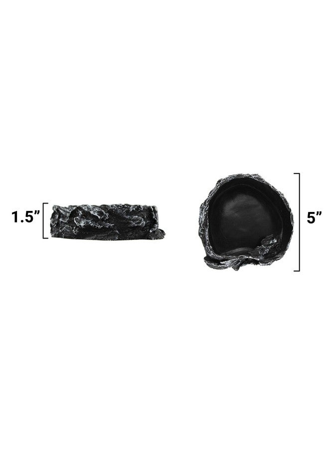 Pangea Pangea Medium Rock Food & Water Bowl Black  - Image 2