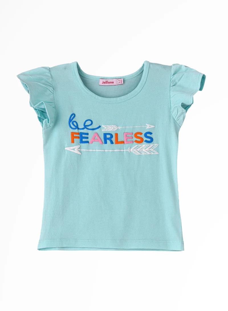 جيلين Sunshine Squad: Girls' Comfy Cotton Tees Playful Prints & Summer Fun