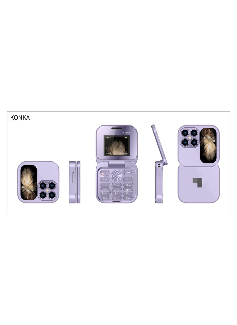 KONKA - Mini Flip Feature Phone for Seniors with Loud Volume and Large Fonts - Image 1
