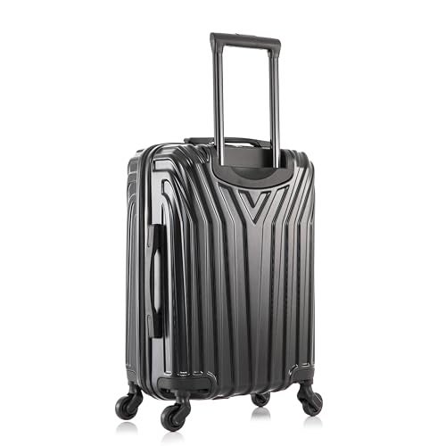 InUSA VASTY Luggage with Spinner Wheels | Durable Lightweight Hardshell Suitcase, Travel Bag with Handle and Trolley, 20-Inch Carry On Small Luggage | Black - Image 5