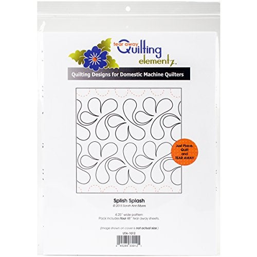 Sten Source Quilting Creations Splish Splash, 4-1/4 Inch Rows UTA-1012 Urban Elementz Tear Away, 4 Pack - Image 1